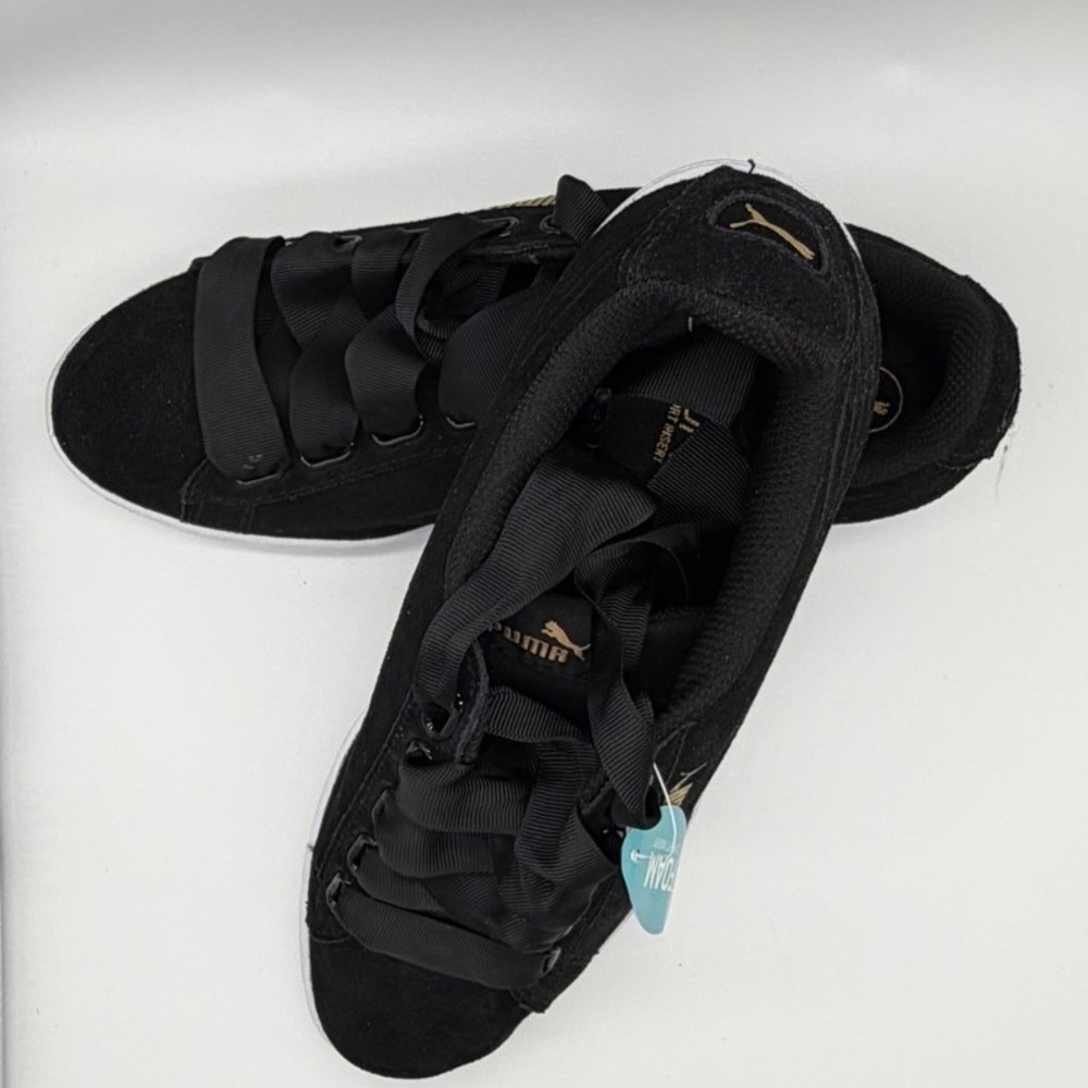 Puma Vikky Ribbon Women's 8.5 Black Solid Regular Fit Modern Elegant Coquette - Picture 10 of 15